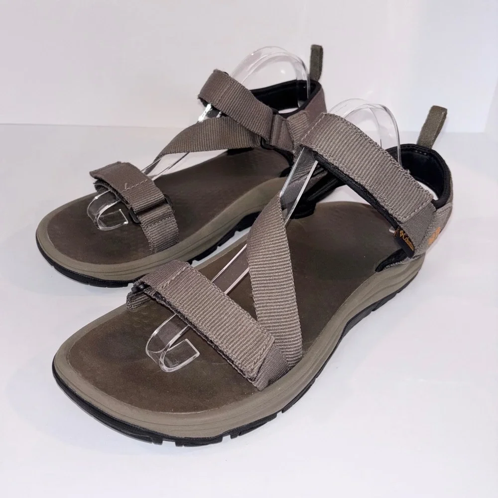 Columbia Men's Size 10 Tech‎ Sandal Adjustable Strap Brown Outdoor Water Sandals